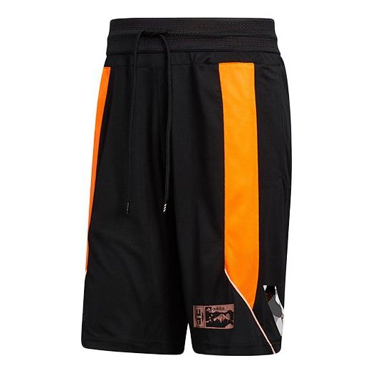 adidas Hdn Gu Kick 365 Contrasting Colors Printing Loose Basketball Sports Shorts Black GC7200