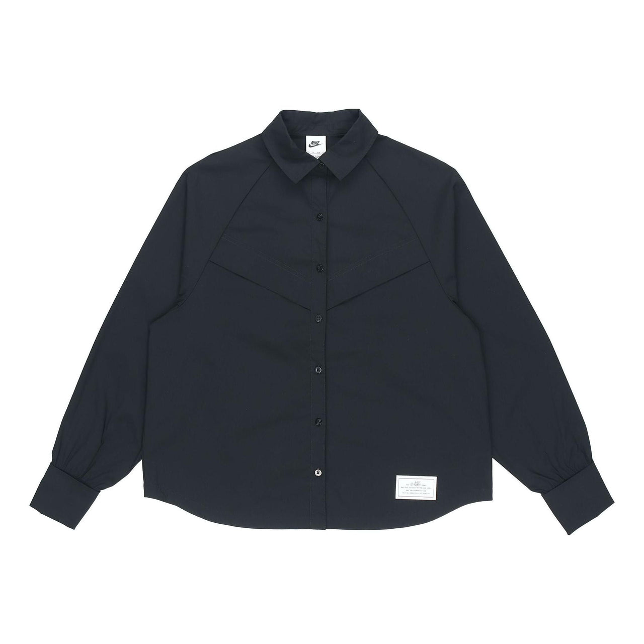(WMNS) Nike Sportswear Icn Clsh Wvn Ls Top Long Sleeved Shirt Black DD5051-010