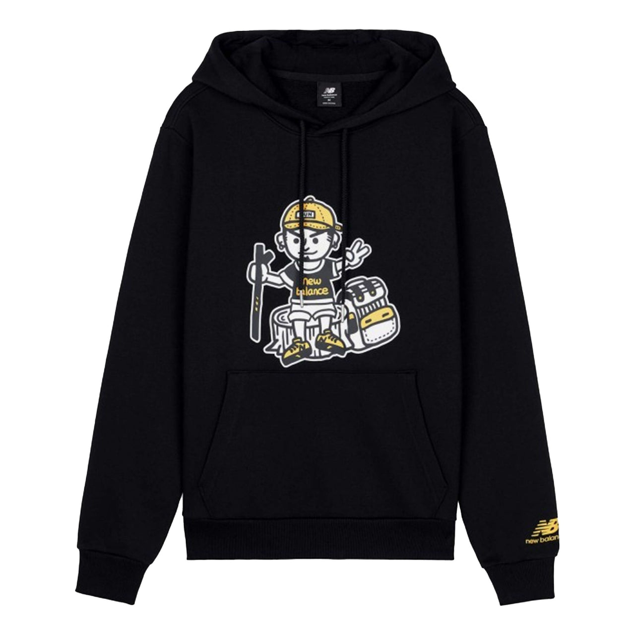 New Balance Men's New Balance hooded Printing Pullover Black AMT03339-BK