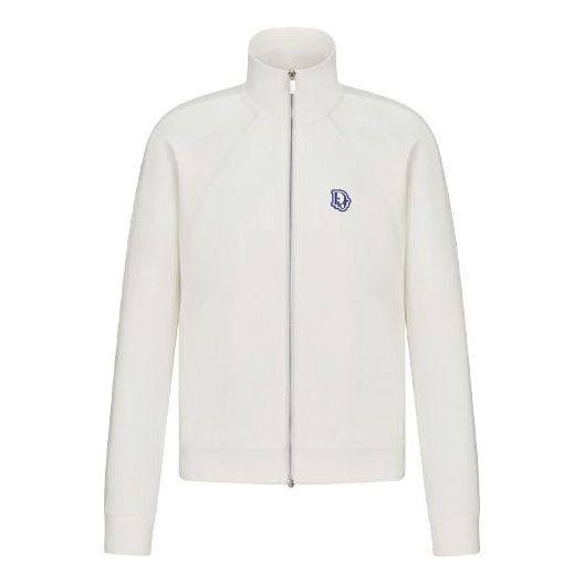 Men's DIOR FW21 Knit Sports Jacket White 193J430A0631-C021