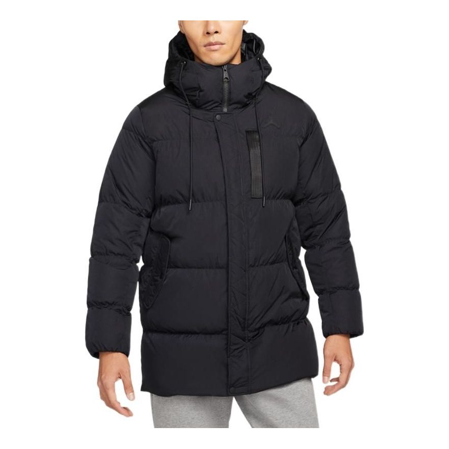 Air Jordan Solid Color Zipper Down Jacket 'Black' DZ4554-010