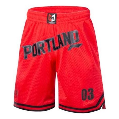 Li-Ning C.J. McCollum Portland 03 Game Basketball Shorts 'Red' AAPQ057-3