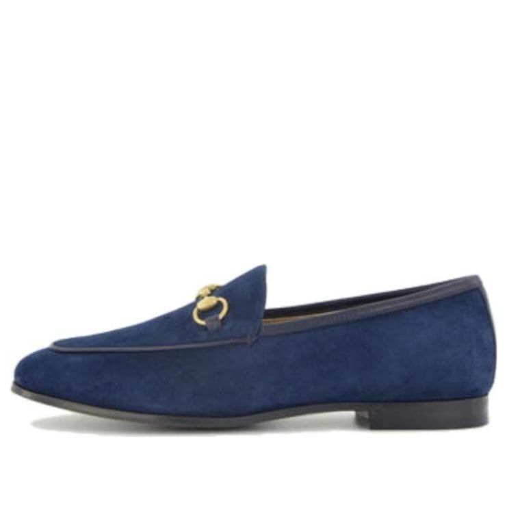 (WMNS) Gucci Jordaan Suede Loafers 'Blue' 404069-AABLH-4552