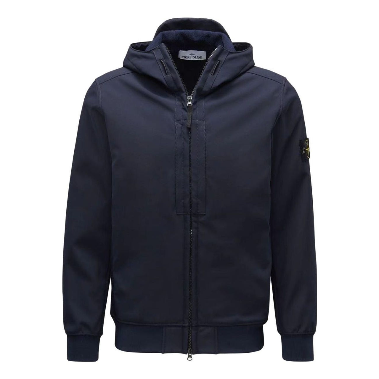 STONE ISLAND Waffen Patch Soft Shell Hooded Zip-Up Jacket 'Navy' 7915Q0122-V0020