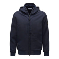 STONE ISLAND Waffen Patch Soft Shell Hooded Zip-Up Jacket 'Navy' 7915Q0122-V0020