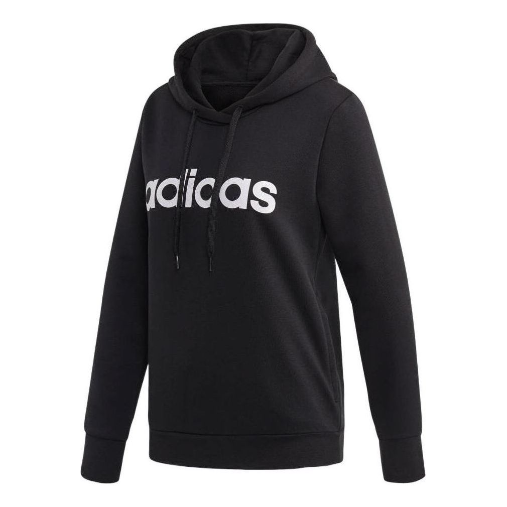 (WMNS) adidas Essentials Linear Pullover Hoodie Asia Sizing 'Black' DP2403