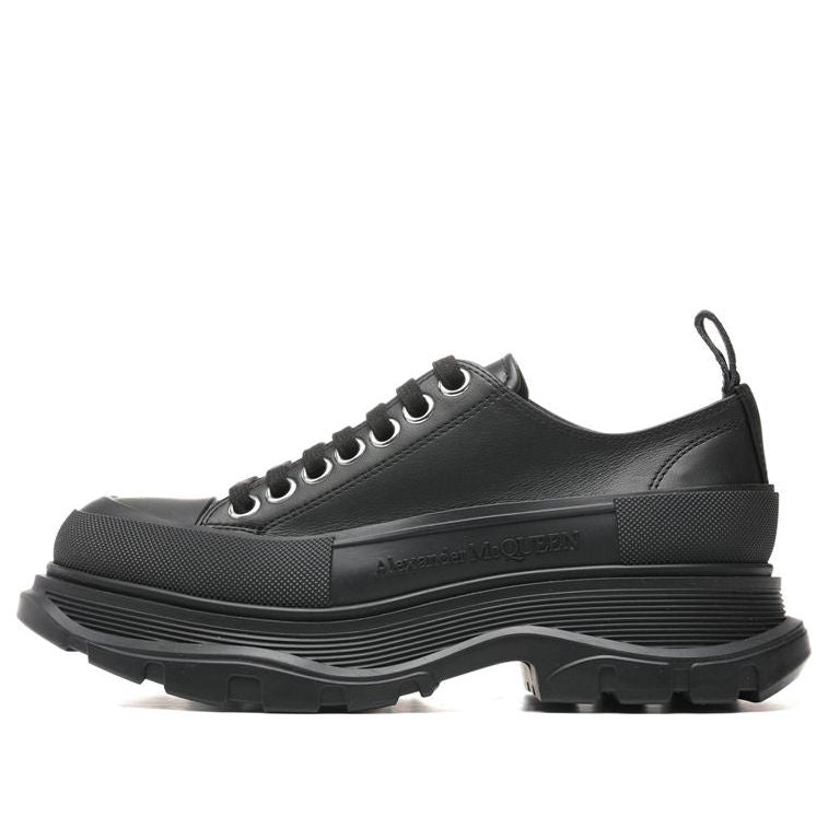 (WMNS) Alexander McQueen Tread Slick Sneakers 'Black' 702042WHZ621081