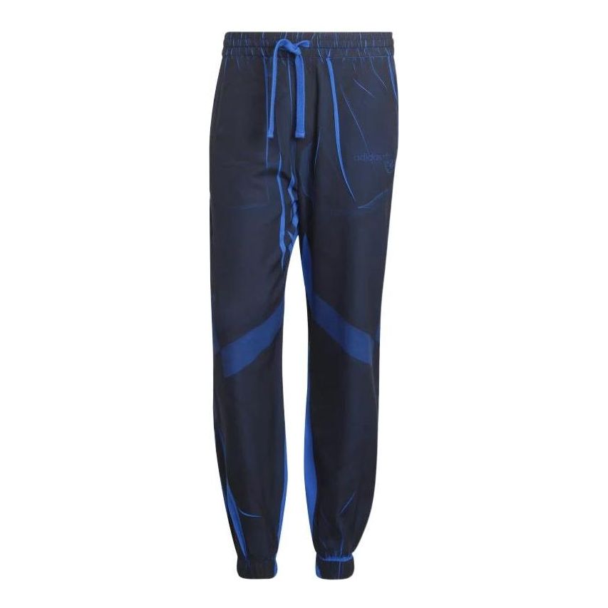 Men's adidas originals x Blue Version Crossover SS22 Casual Colorblock Splicing Logo Sports Pants HD4831