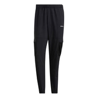 Men's adidas neo Sw Wvn Crg Tp Casual Sports Pocket Elastic Waistband Long Pants/Trousers Black H55277