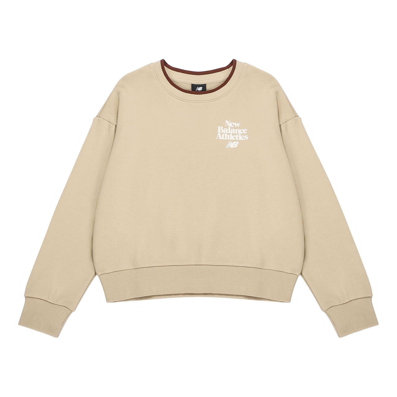 (WMNS) New Balance Athletics 70s Crewneck Sweatshirt 'Beige White' AWT23552-INC