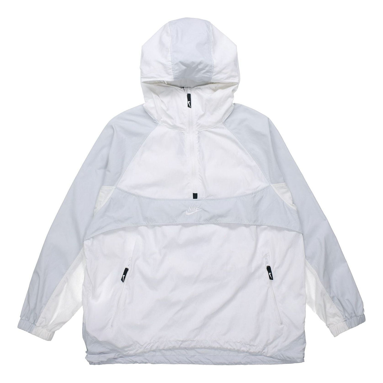 Nike Sportwear Retro Colorblock Loose Half Zipper hooded Pullover Woven Jacket White BV5386-100