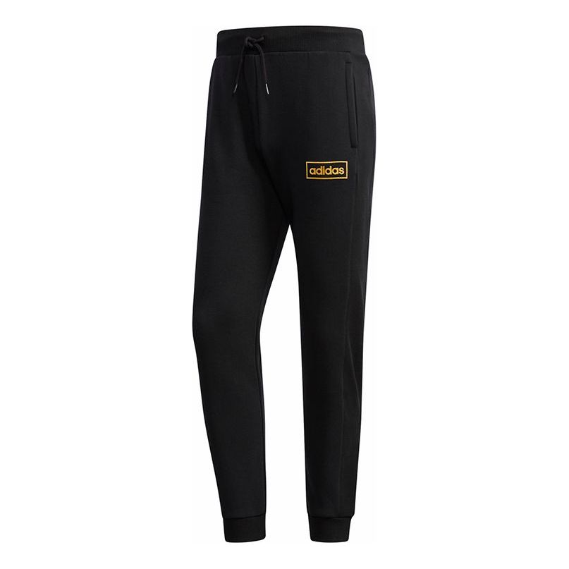 adidas neo M C TP Running Training Casual Sports Long Pants Black FP7483