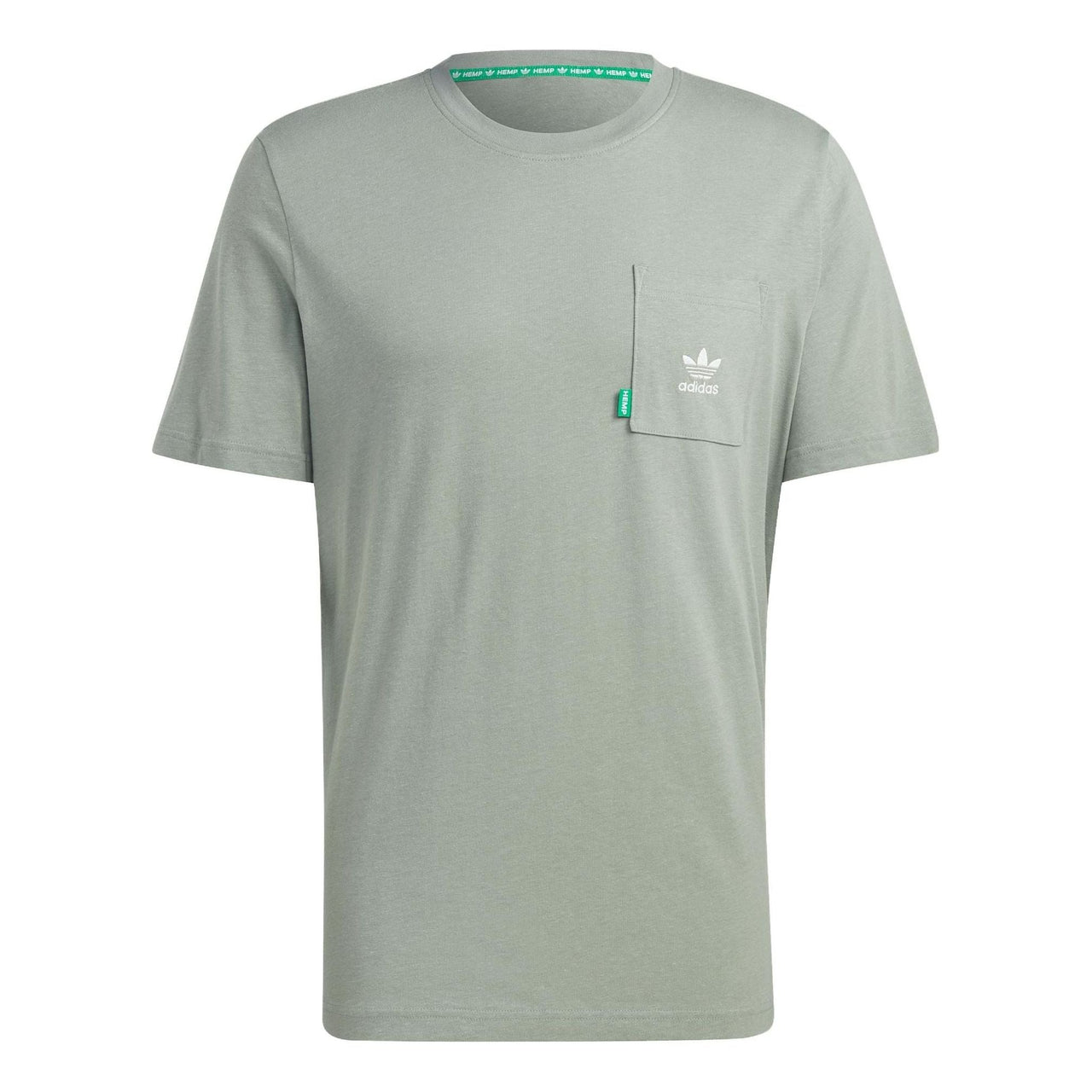 adidas originals Essentials+ Made With Hemp T-shirt 'Silver Green' HR2955