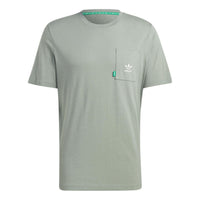adidas originals Essentials+ Made With Hemp T-shirt 'Silver Green' HR2955