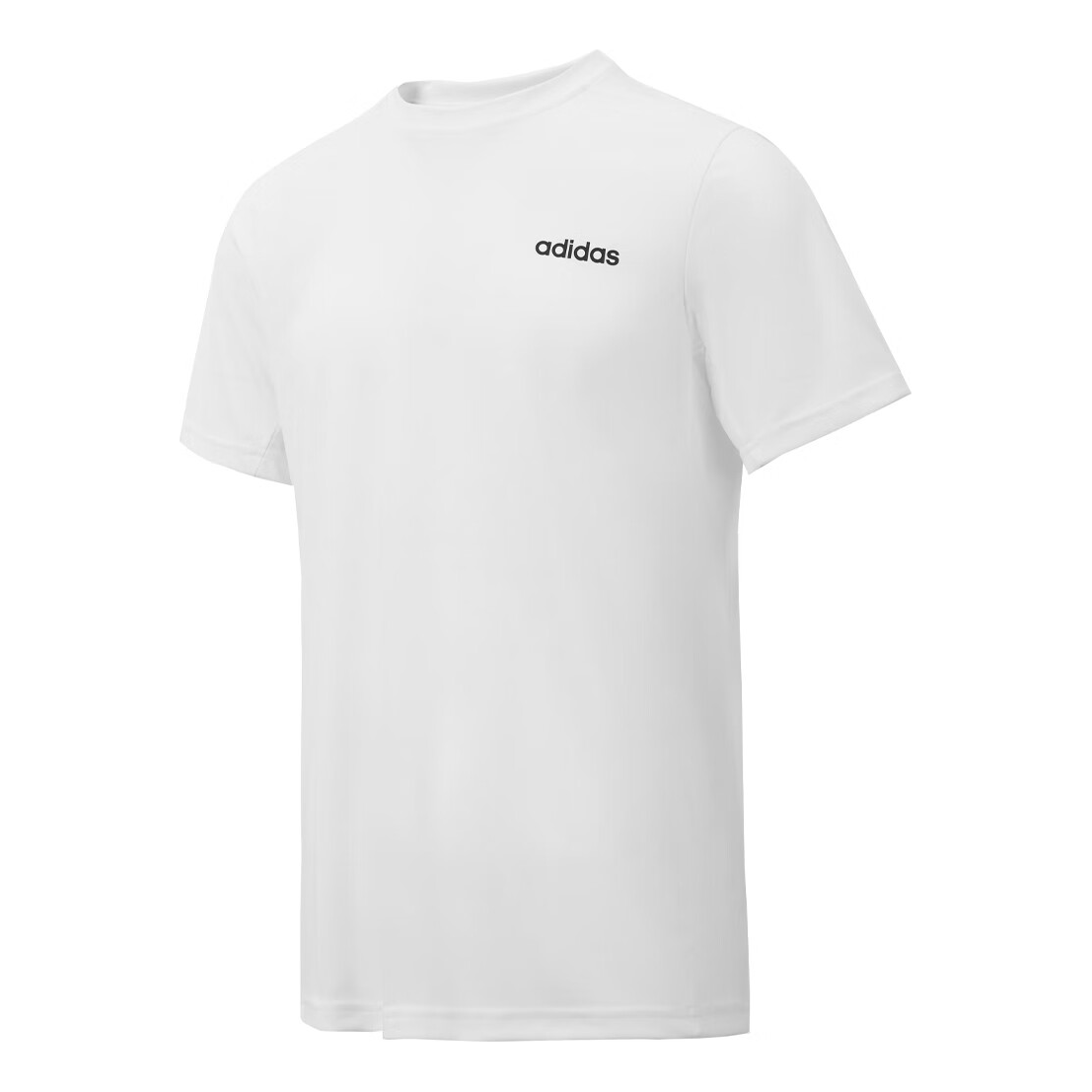 adidas Contrast Chest Logo Crew Neck Basic Sports T-shirt Asia Sizing 'White' JJ0620