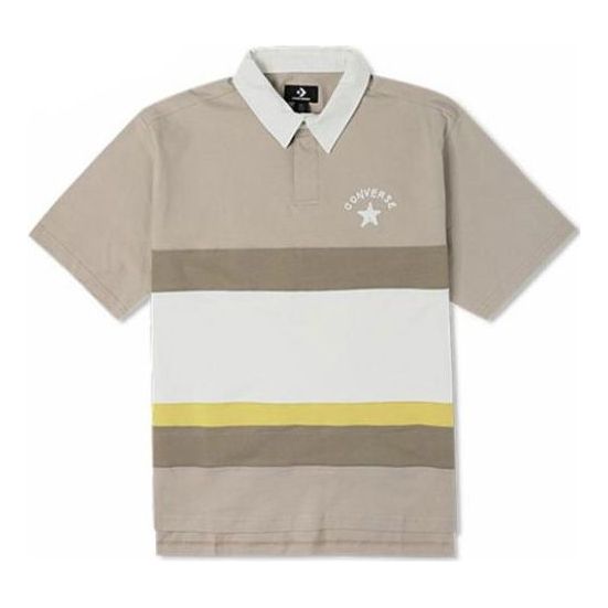 Converse Colorblock Logo Polo Shirt 'Beige' 10024880-A03