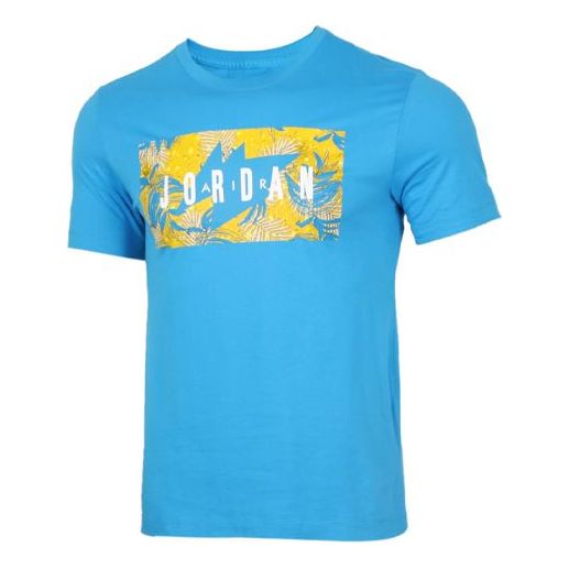 Nike AS Men's J POOLSIDE FLORAL Crew EQUATOR Blue CQ2061-482