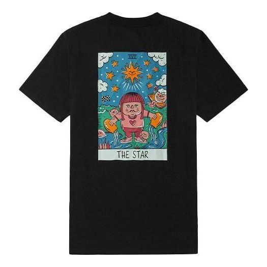 (WMNS) Vans Mooncasket Graphic T-shirt 'Black' VN0A5H4SBLK