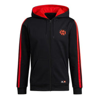 Men's adidas x Harden Fz Lego Blocks Crossover Pattern logo Sports Hooded Jacket Black H51239