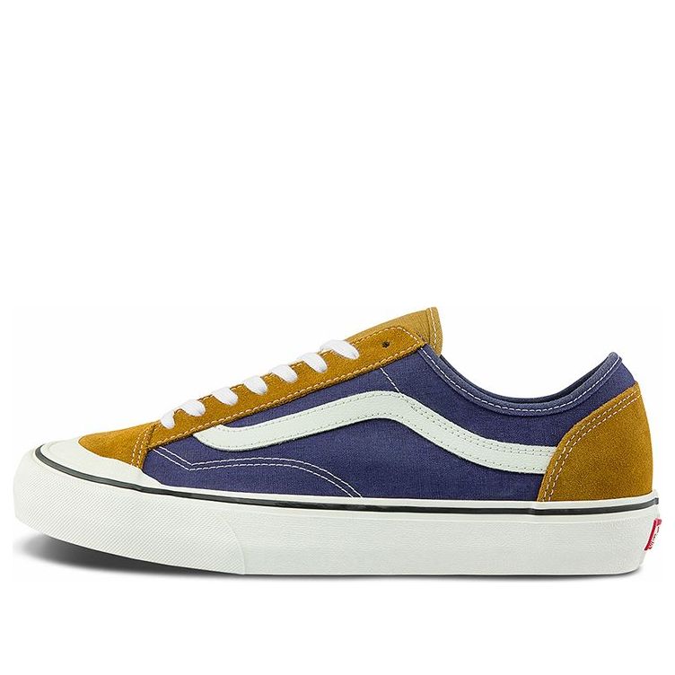 Vans Style 36 Splicing Contrasting Colors Low Tops Casual Skateboarding Shoes Unisex Navy Blue Yellow VN0A5HYRA0S