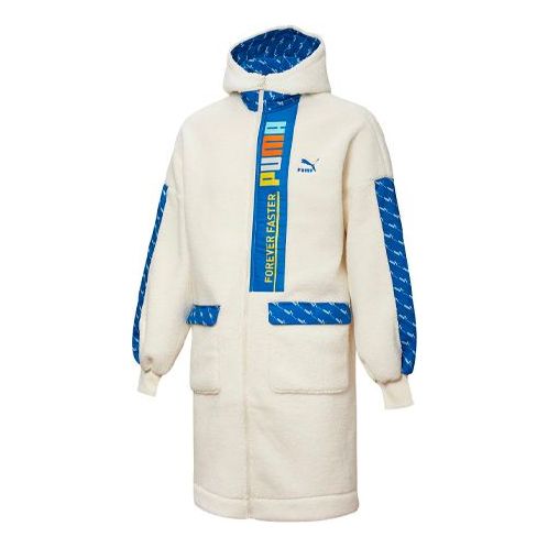 PUMA Long Fleece Jacket 'White Blue' 532171-55
