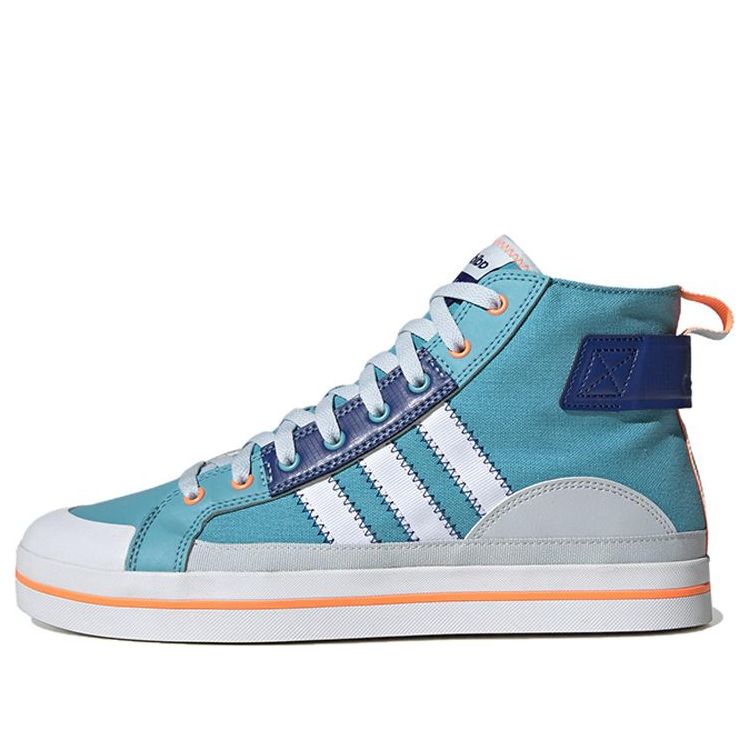 adidas neo City Canvas Hi 'Blue White Orange' HQ4620