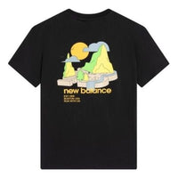 New Balance Graphic Print Tee 'Black Yellow Green' AMT22366-BK