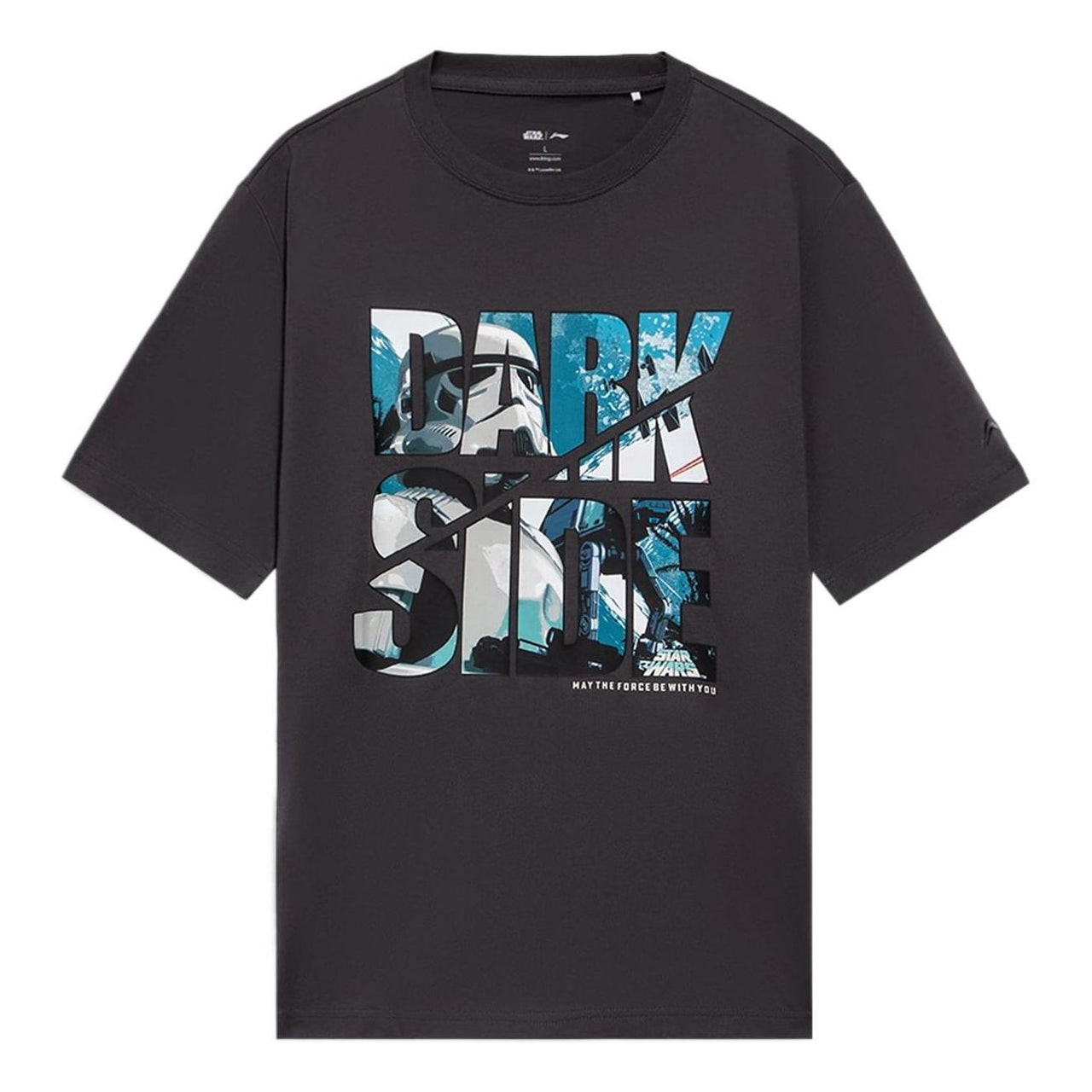 Li-Ning x Star War Crossover Sports Fashion Series Casual Sports Printing Pullover Short Sleeve 'Black' AHSS715-1