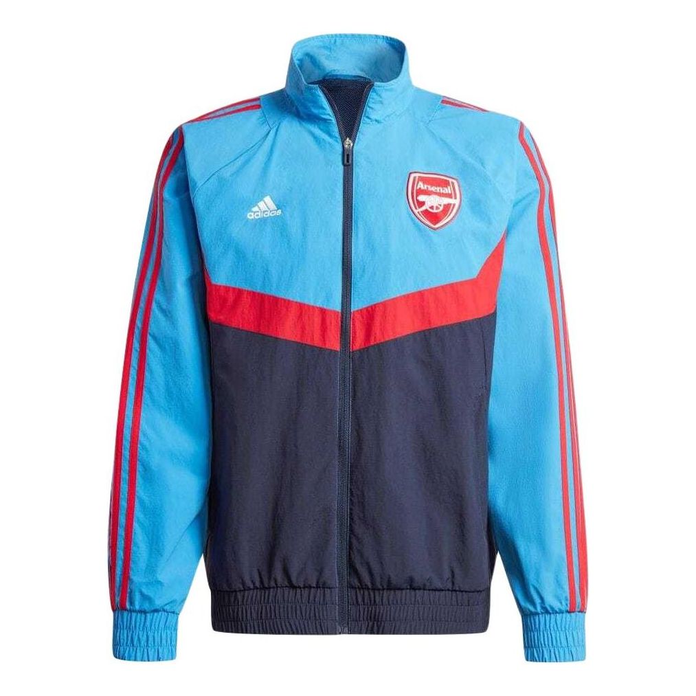 adidas Arsenal Woven Track Top Asia Sizing 'Ray Blue Legend Ink' IU2073