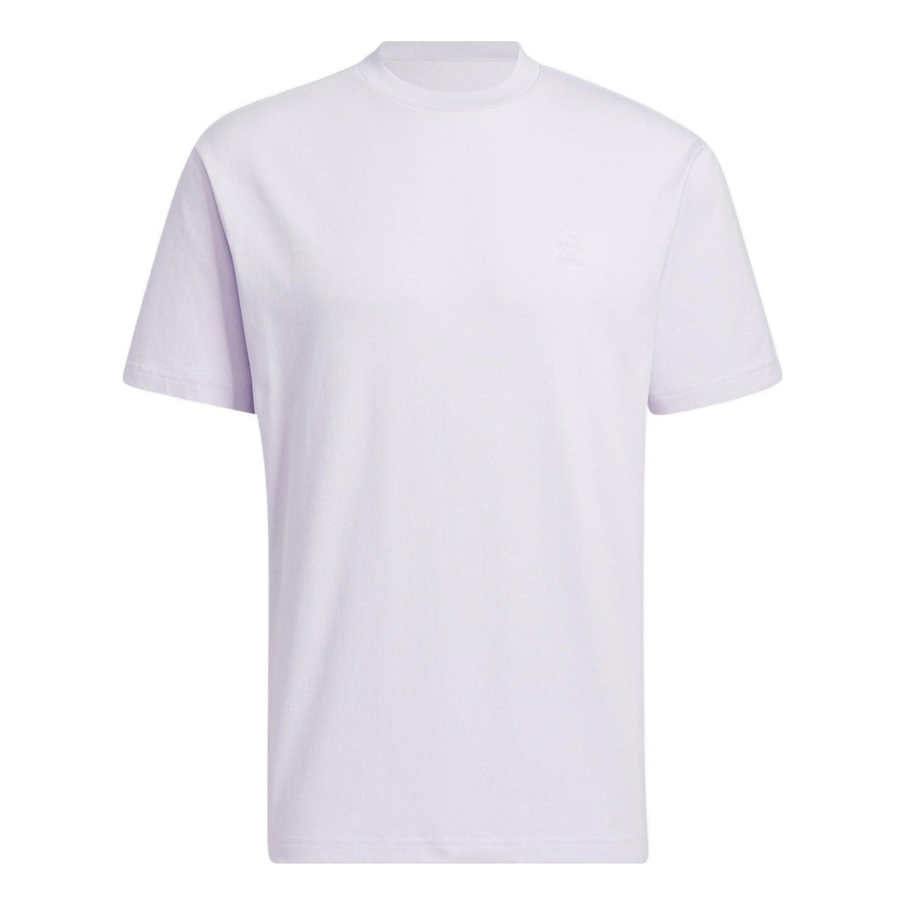adidas neo Solid Color Round Neck Sports Short Sleeve Light Purple T-Shirt HS6817