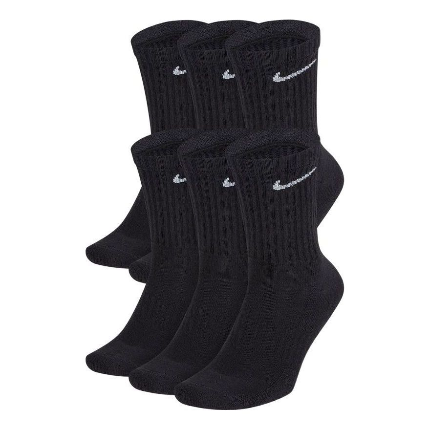 Nike Unisex Logo Socks 6 Packs Black SX7666-010