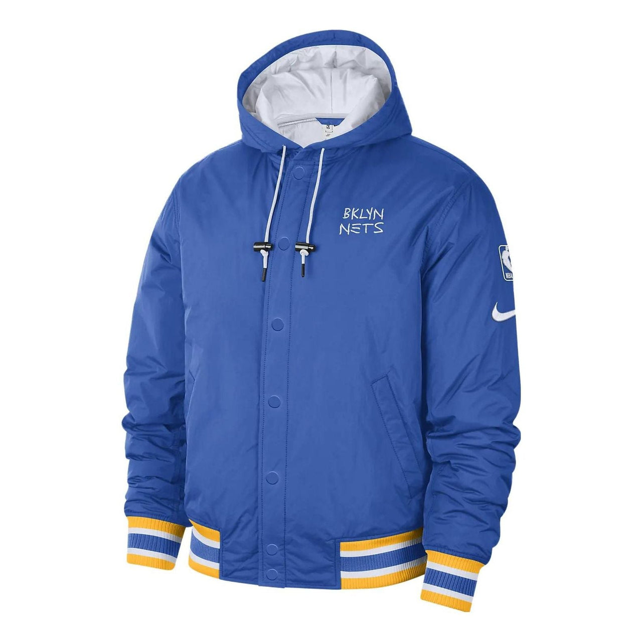 Nike Brooklyn Nets 22-23 City Courtside Bomber Full-Zip Hoodie Jacket 'Blue' DR2435-463