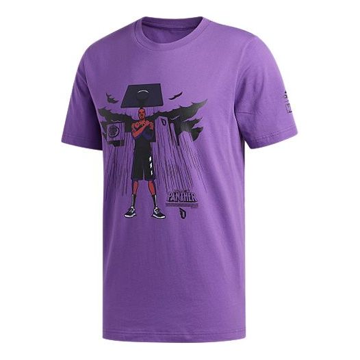 adidas x Marvel Dame Blk Pnthr Panther Lillard Marvel Avengers Basketball s T Men's Purple FI6370