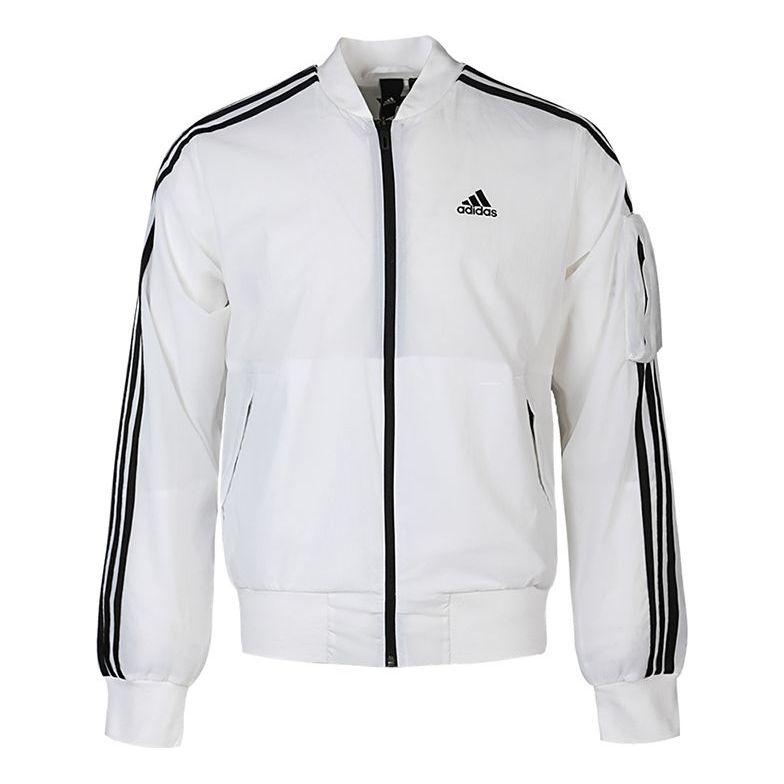 Men's adidas MH JKT BOMB 3S Woven White Jacket GH4803