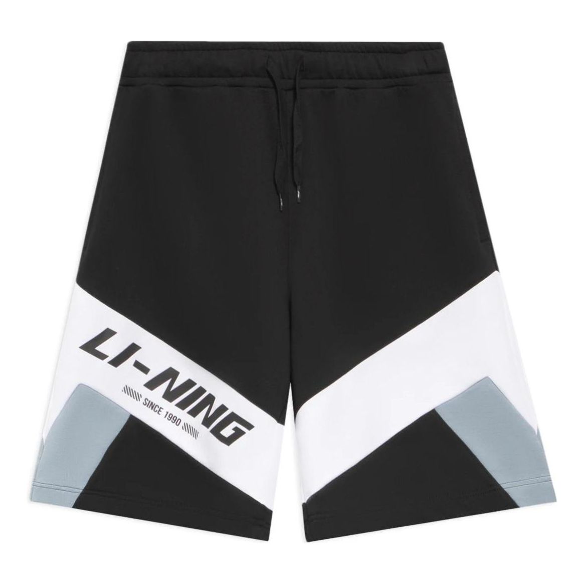 Li-Ning Color Block Graphic Shorts 'Black White' AKSR569-5