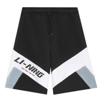 Li-Ning Color Block Graphic Shorts 'Black White' AKSR569-5