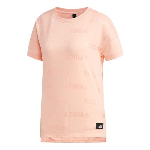 (WMNS) adidas Sports Stylish Round Neck Short Sleeve Pink FK3519