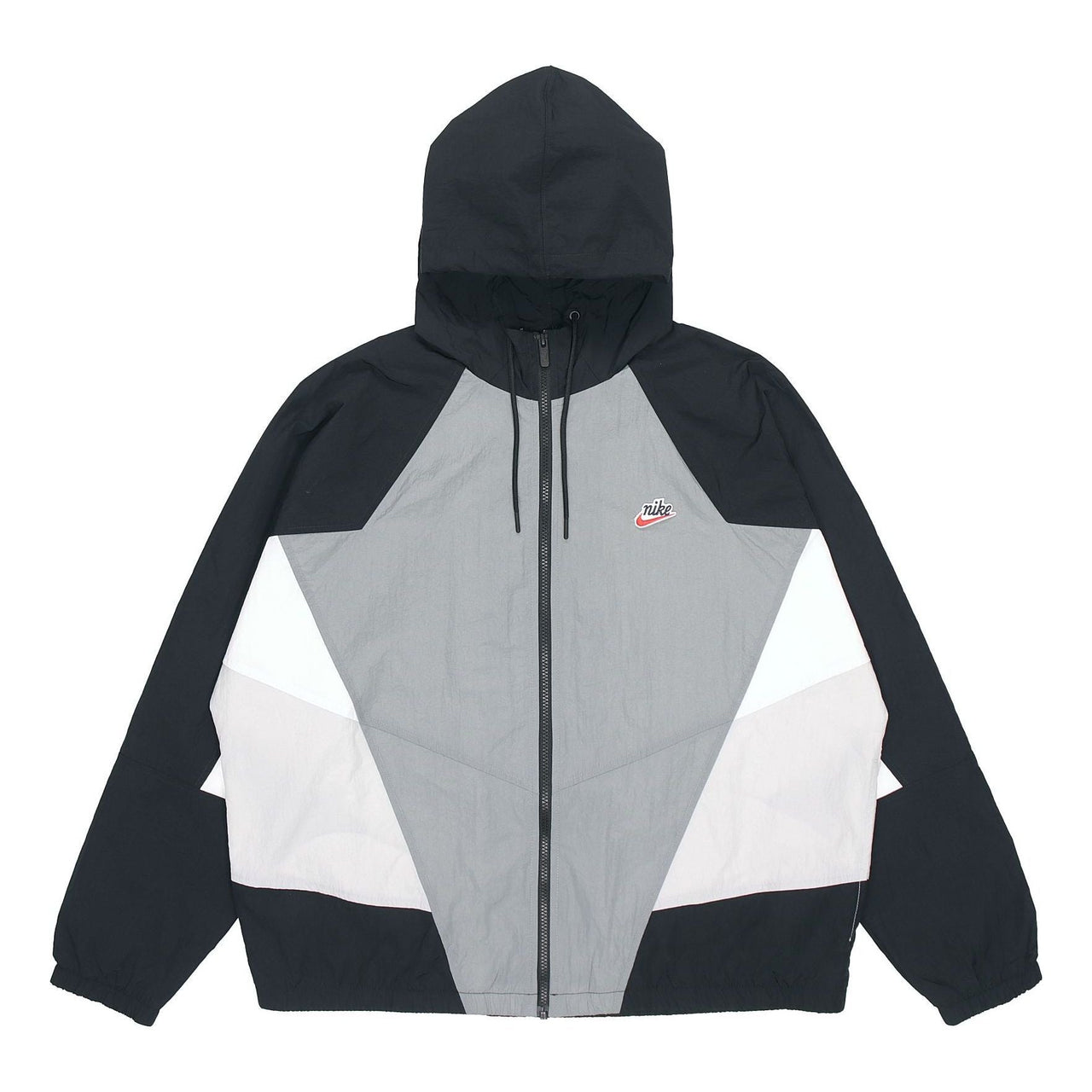 Nike Patchwork Contrast Windproof Woven Hooded Jacket For Men Grey Gray DB5172-084