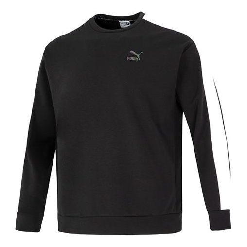 PUMA Suit Crew Neck Logo Sweatshirt 'Black' 538830-56