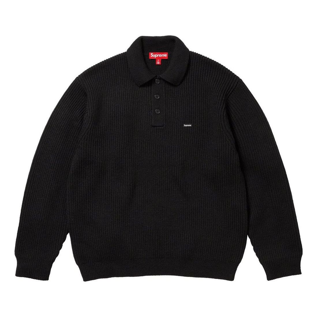 Supreme FW23 FW23 Week11 Small Box Polo Sweater 'Black' SUP-FW23-183