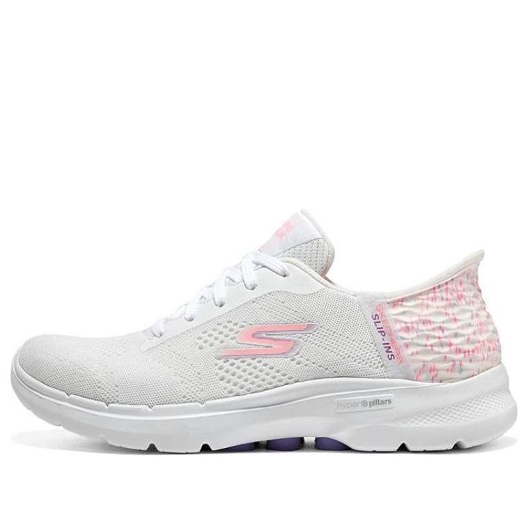 (WMNS) Skechers Go Walk 'White Pink' 124627-WMLT