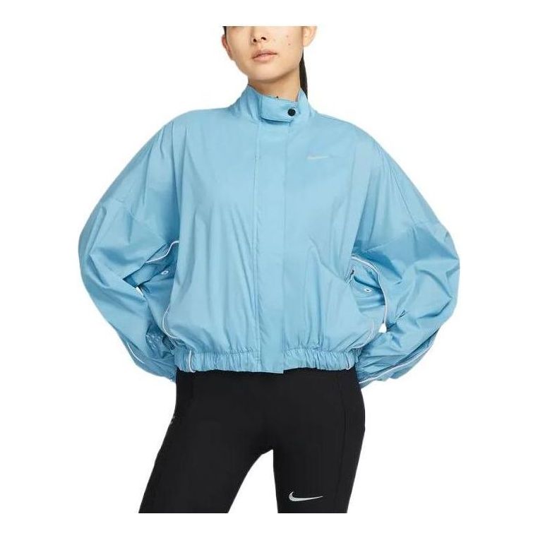 (WMNS) Nike Windbreaker Run Division Jacket Asia Sizing 'Blue' DQ5958-424
