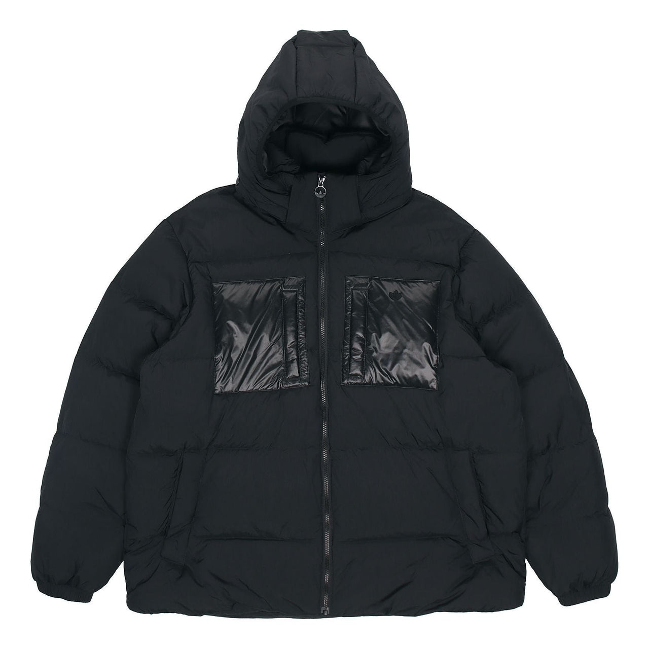 adidas originals Solid Color hooded down Jacket Black H13564