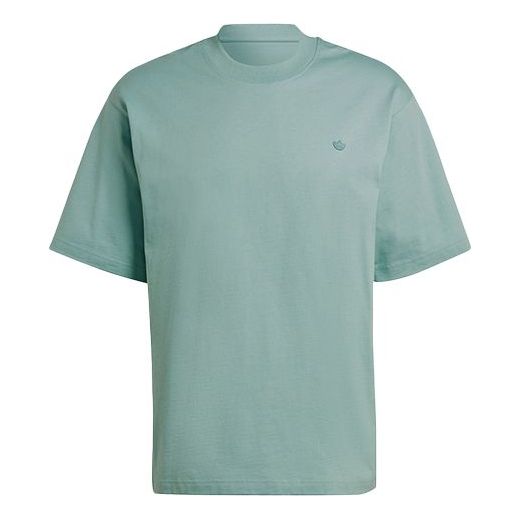 adidas originals Solid Color Sports Breathable Short Sleeve Couple Style Green HC8591