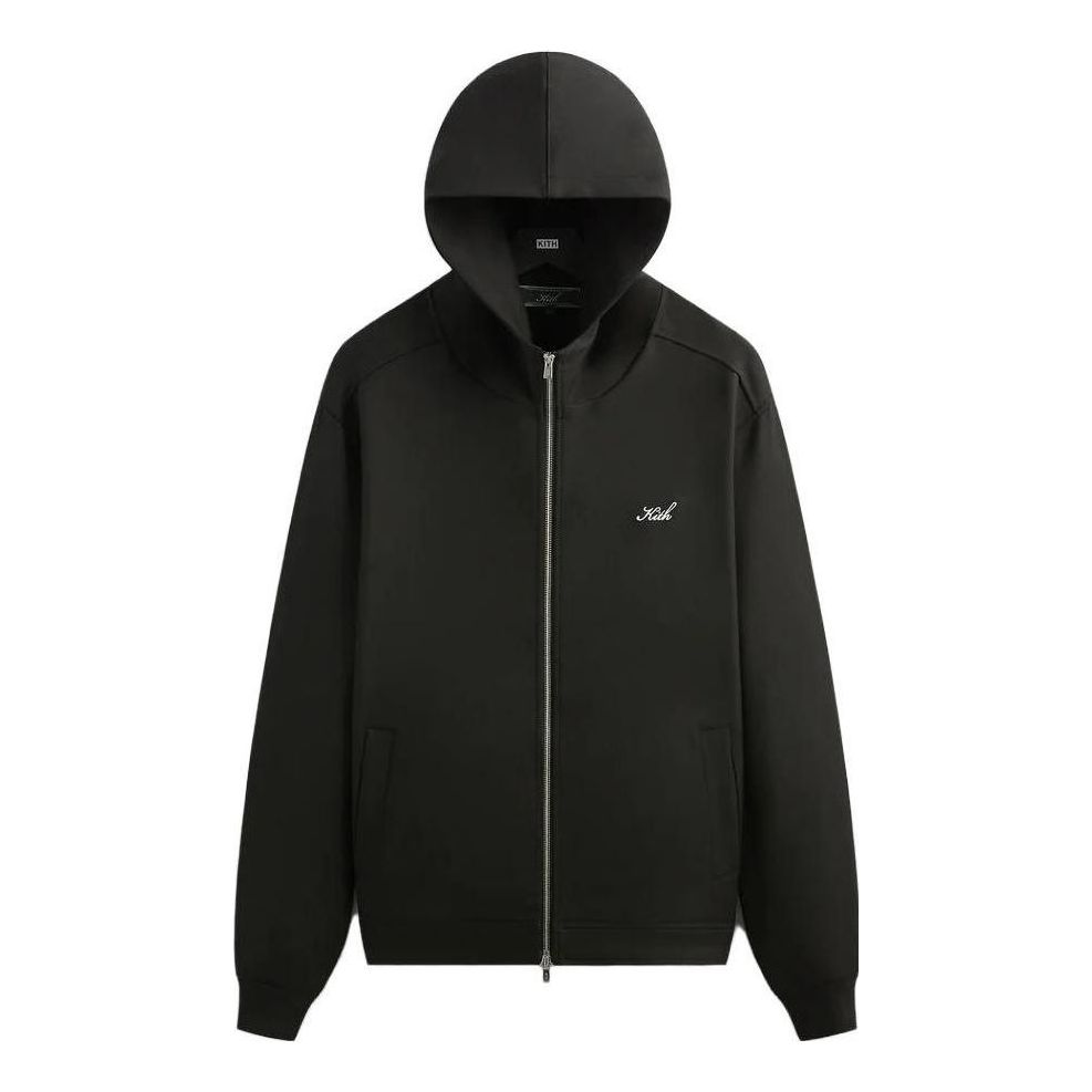 KITH Double Weave Selfridge Zip Up Hoodie 'Black' KHM031412-001