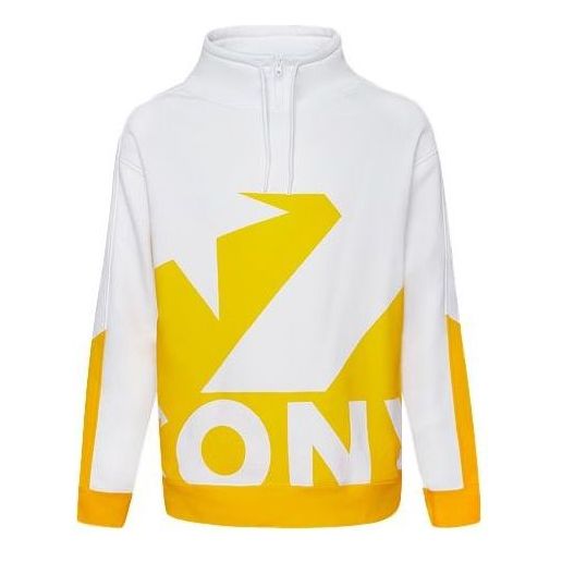 Converse Printed Funnel Neck Sweatshirt 'Yellow' 10019472-A03