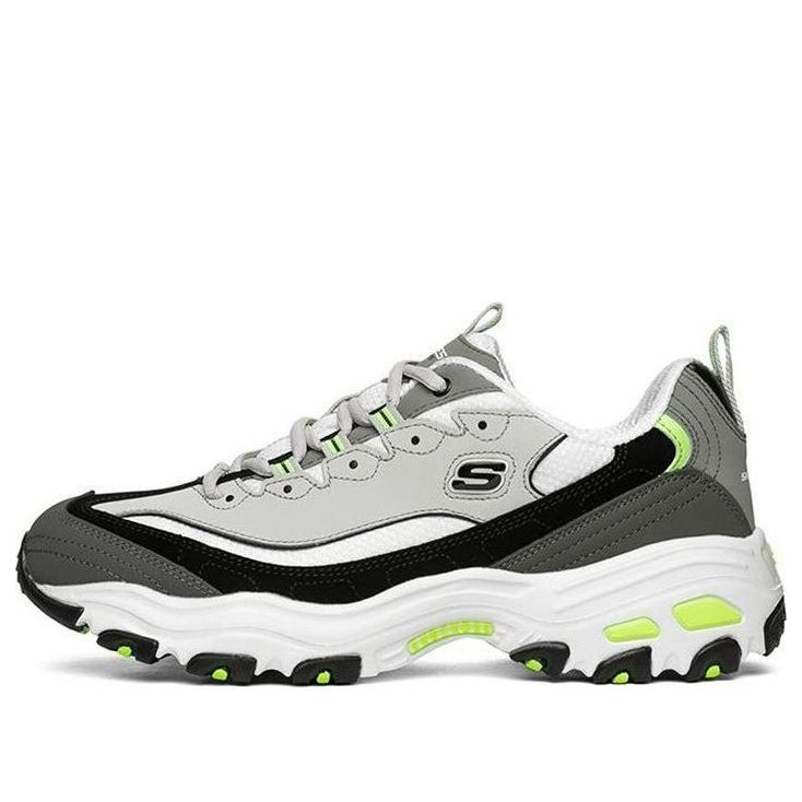 Skechers D'lites 1.0 Sport Shoes Grey/Green 52675-GYLM