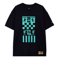 Nike LeBron x Liverpool FC Max90 Soccer T-Shirt Asia Sizing 'Black Teal' FZ8908-010