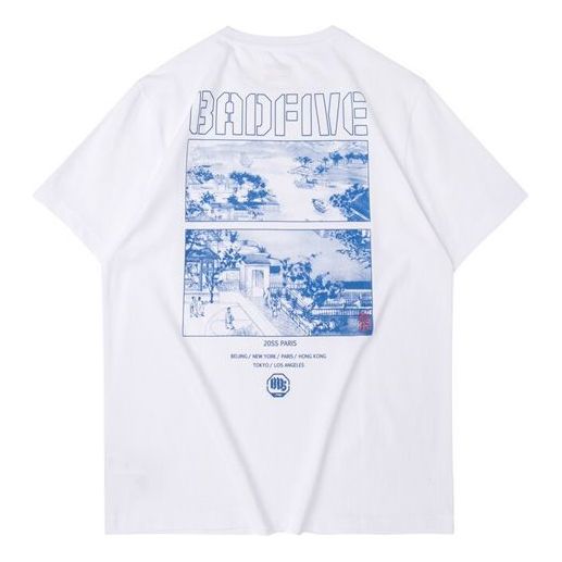 Li-Ning BAD FIVE Sports Short Sleeve Tee 'White Blue' AHSQ083-2