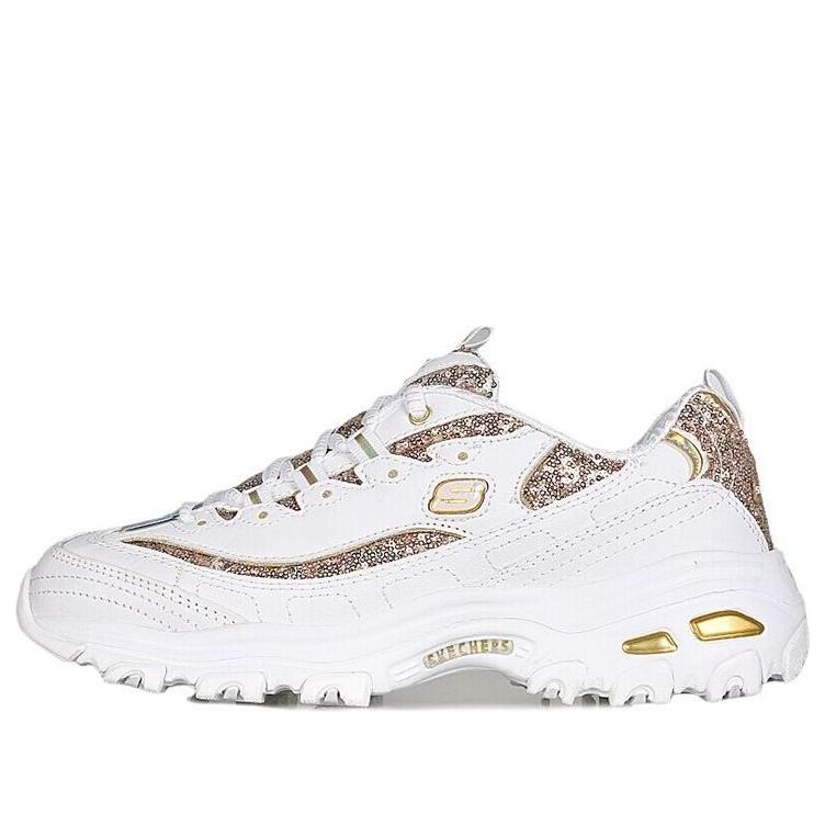 (WMNS) Skechers D'Lites Low-Top Daddy Shoes White/Gold 11916-WGD